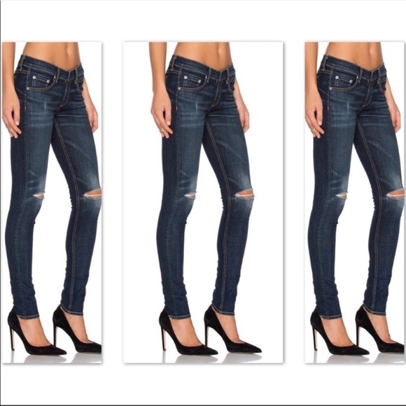 Rag & Bone Skinny Distressed Jeans in Ayoyama Wash - 26 - Picture 16 of 16